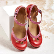 Orthopädische flache Damensandalen mit niedrigem Absatz für optimalen Komfort 2