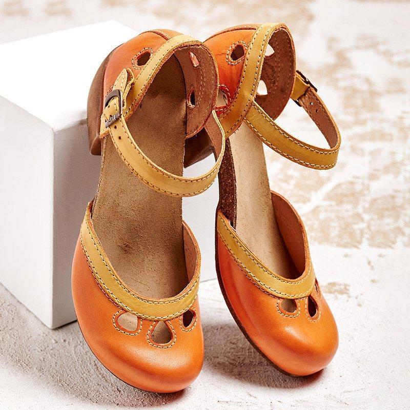 Orthopädische flache Damensandalen mit niedrigem Absatz für optimalen Komfort 3