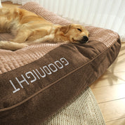 Orthopädisches Hundekissenbett – Großes, dickes Hundebett mit Nackenstütze und abnehmbarem, waschbarem Bezug 6