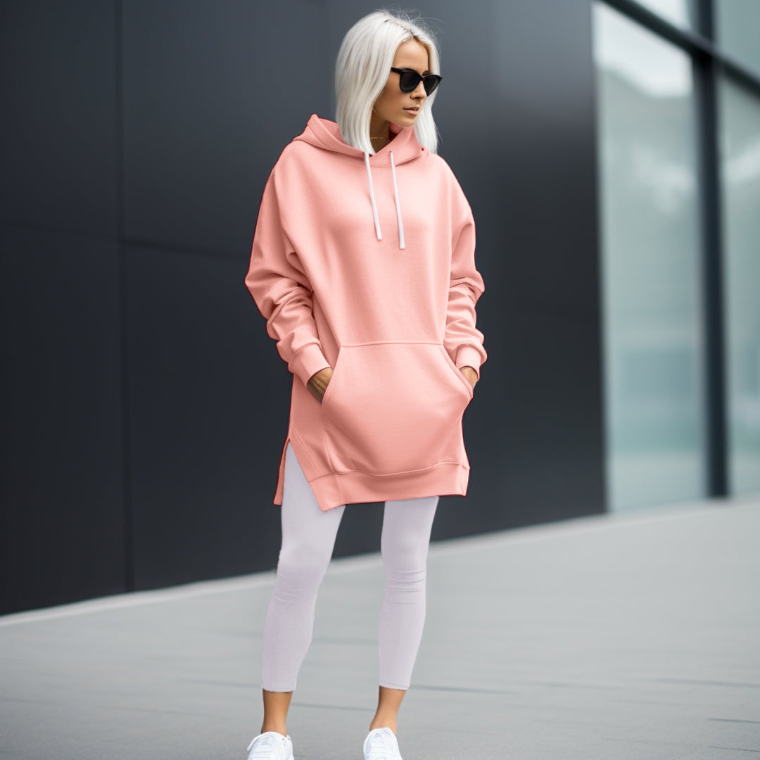 Audrey | Bequemes Oversize-Kleid mit Kapuze für Damen