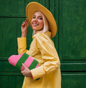 Lanie | Stylische und vielseitige gestreifte Kosmetiktasche
