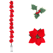 Poinsettia Glow | LED-Sternengirlande für die Weihnachtsdekoration 0