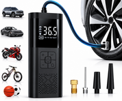 Bärbar luftkompressor med LCD-skärm och LED-ljus - 150 psi - Inflator för bilar, cyklar och sportutrustning
