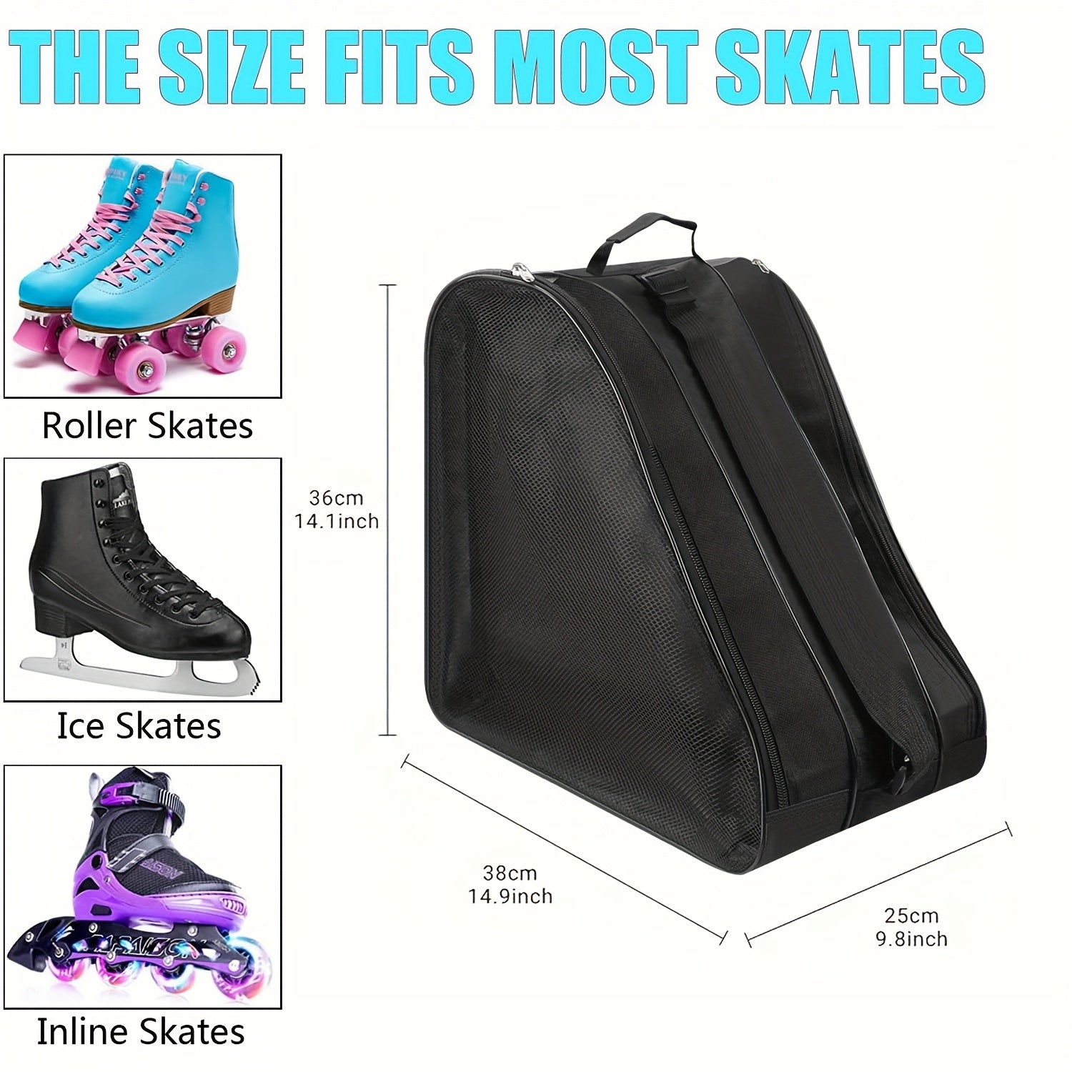 ProGlide Skatebag – Praktische Aufbewahrungstasche für alle Arten von Schlittschuhen 6