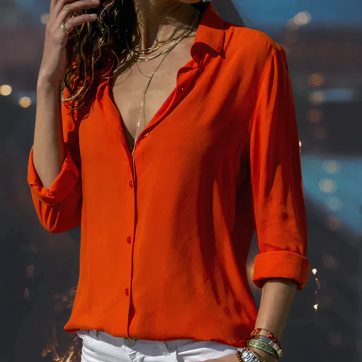 XAVIERA | Elegante Bluse mit langen Ärmeln