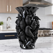 Ravenora – Sculpted Raven And Skull Decorative Vase 10