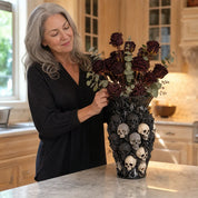 Ravenora – Sculpted Raven And Skull Decorative Vase 3