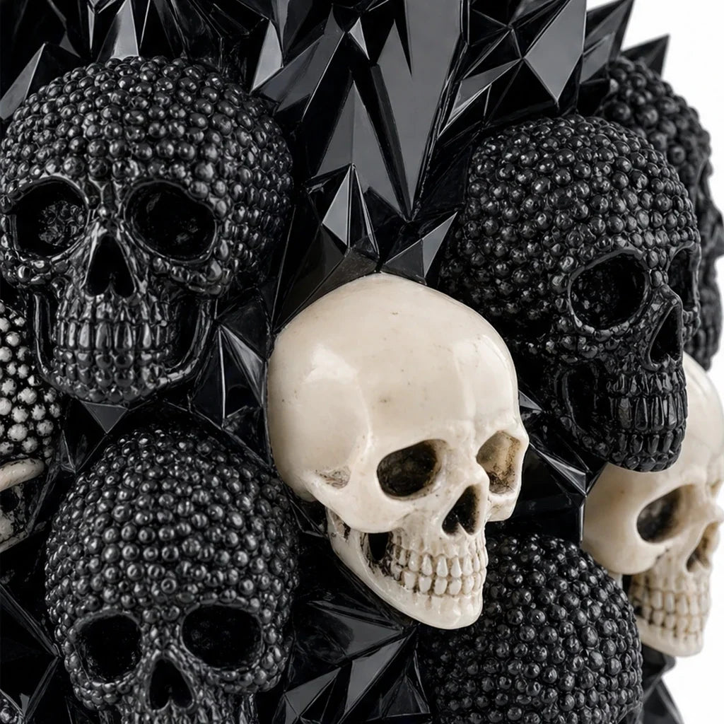 Ravenora – Sculpted Raven And Skull Decorative Vase 7
