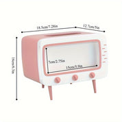 Retro -TV -Tissue -Box -Halter mit Smartphone -Dock - Multifunktionales Gewebeschutz für Heim- und Bürodekoration 3