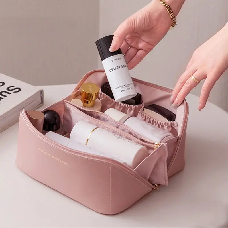 Hadlee | Dam Multifunktionell PU-läder Kosmetik Make-up Kulturväska