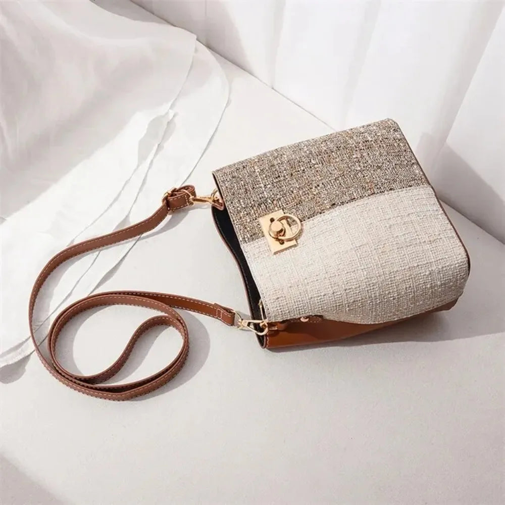 Maya | Liten färgblock crossbody sling bucket-väska