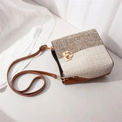 Maya | Liten färgblock crossbody sling bucket-väska
