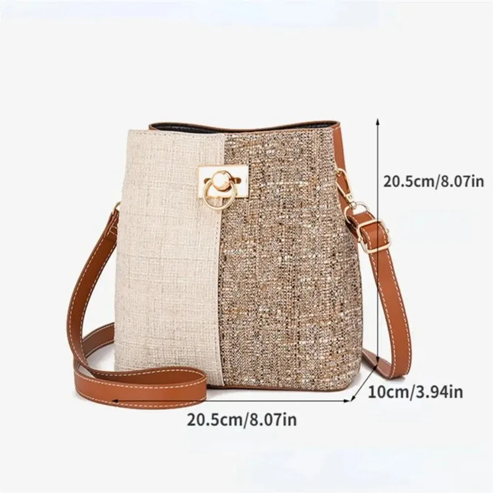 Maya | Liten färgblock crossbody sling bucket-väska