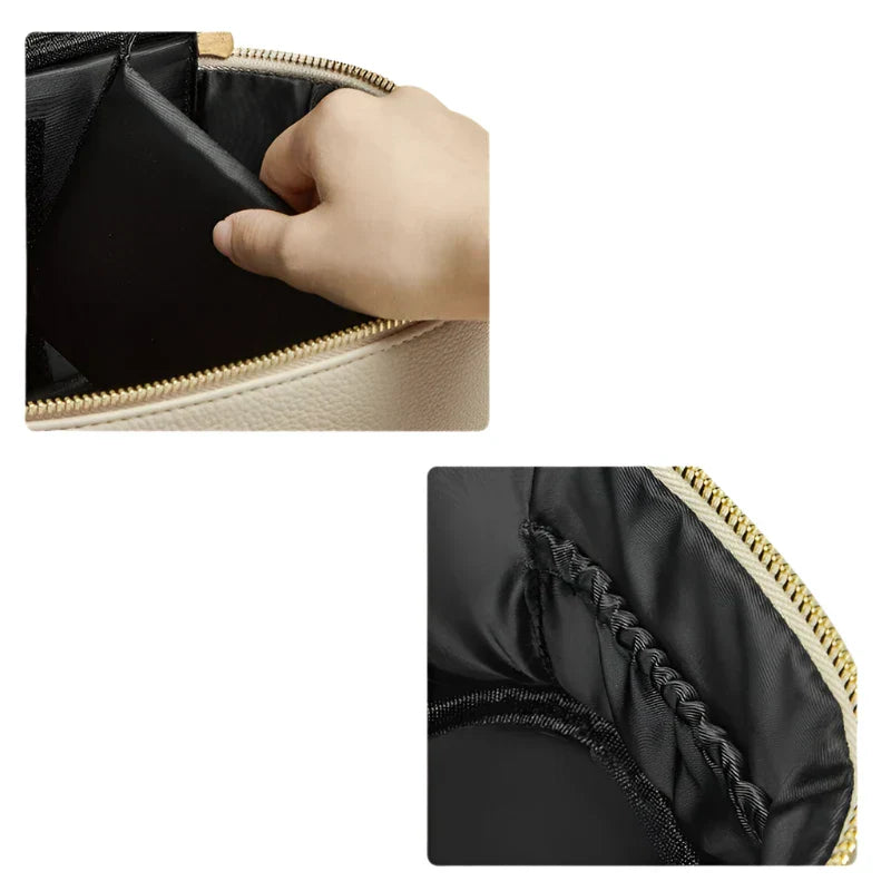 Dalia | Damen Deluxe Läder Resekosmetiktväska