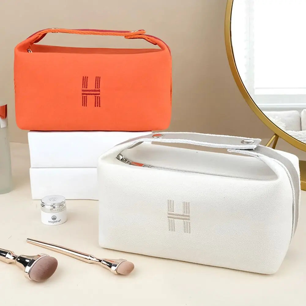 Kimora | Bärbar canvas sminkväska med flera fack