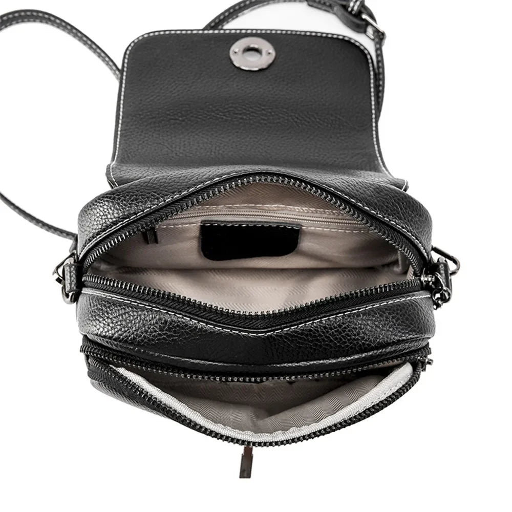 Nova | Croco-mönstrad läder crossbody mini slingväska