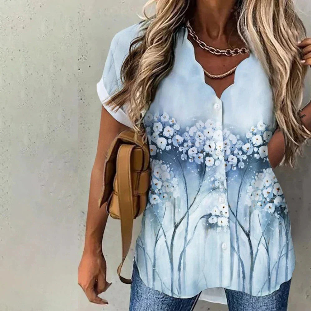 Gloria | Bekväm ledig blus med blommönster