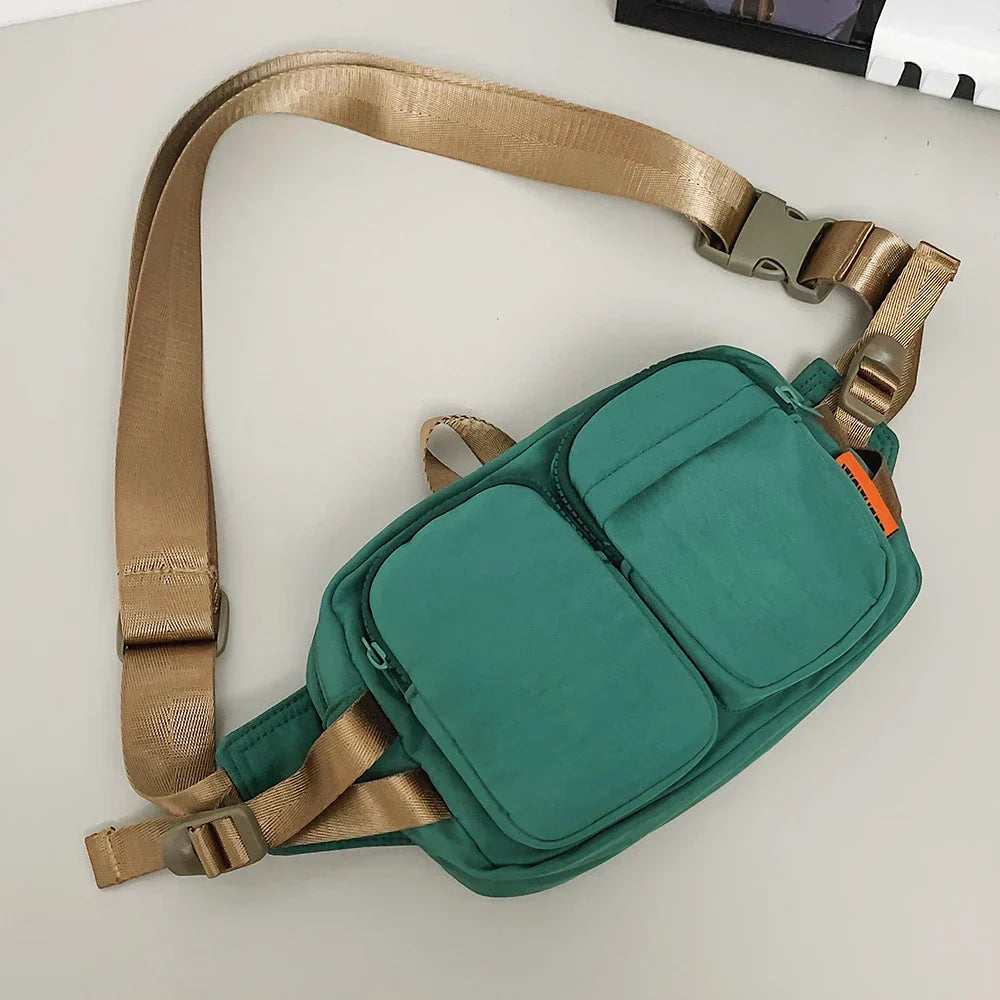 Ruby | Avslappnad vattenavvisande nylon höftväska crossbody