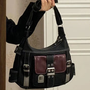 Leila | Vintage PU-läder dam crossbody-handväska