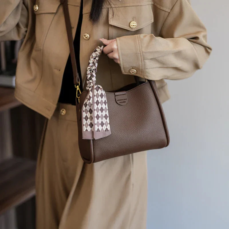 Olivia | Damen Chique Lychee Textur Crossbody Handväska