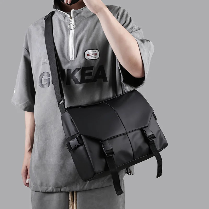 Mason | Vattentålig läder crossbody messenger- och resväska
