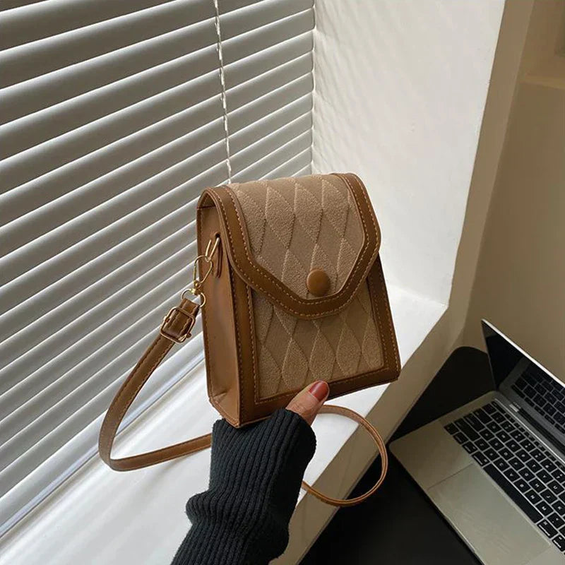 Nina | Mångsidig PU-läder Mini Mode Crossbody Mobiltelefon Handväska