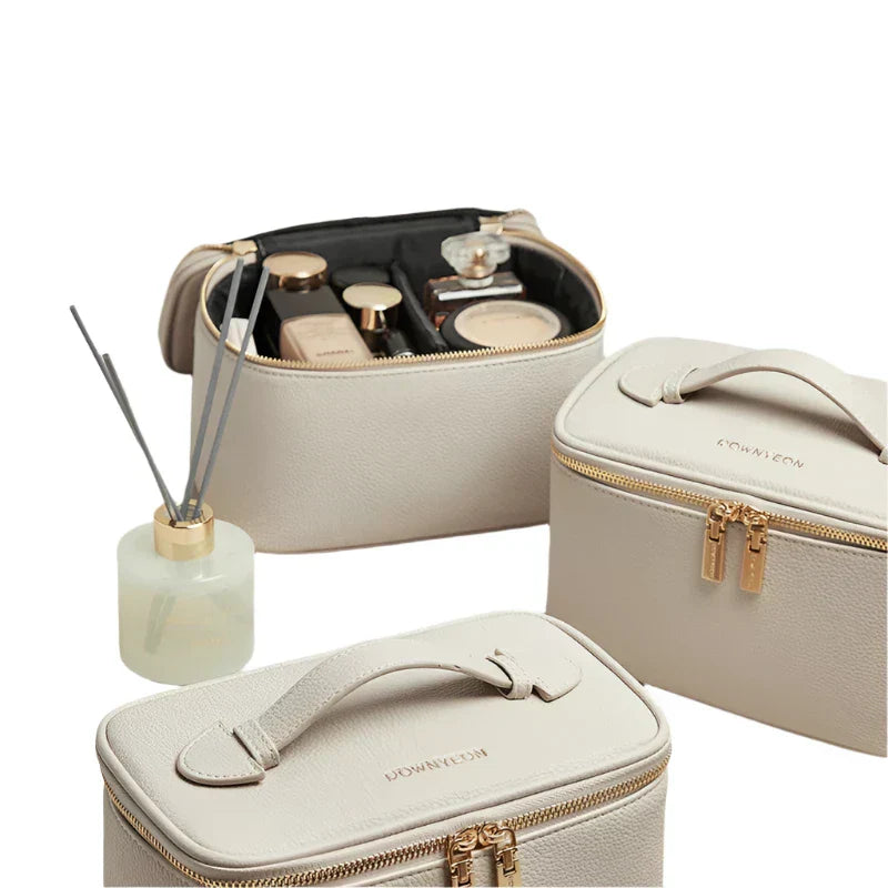 Dalia | Damen Deluxe Läder Resekosmetiktväska