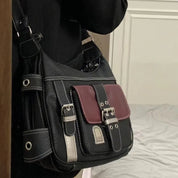 Leila | Vintage PU-läder dam crossbody-handväska