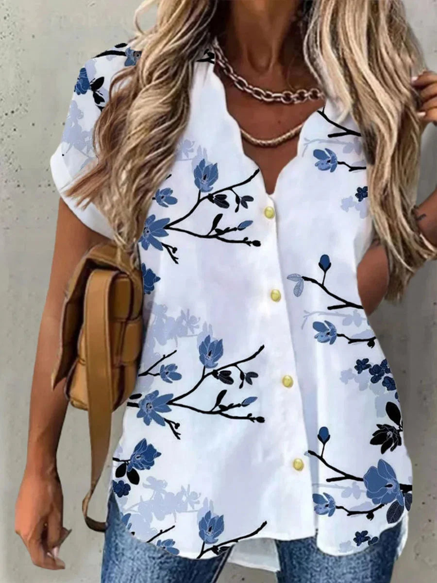 Gloria | Bekväm ledig blus med blommönster