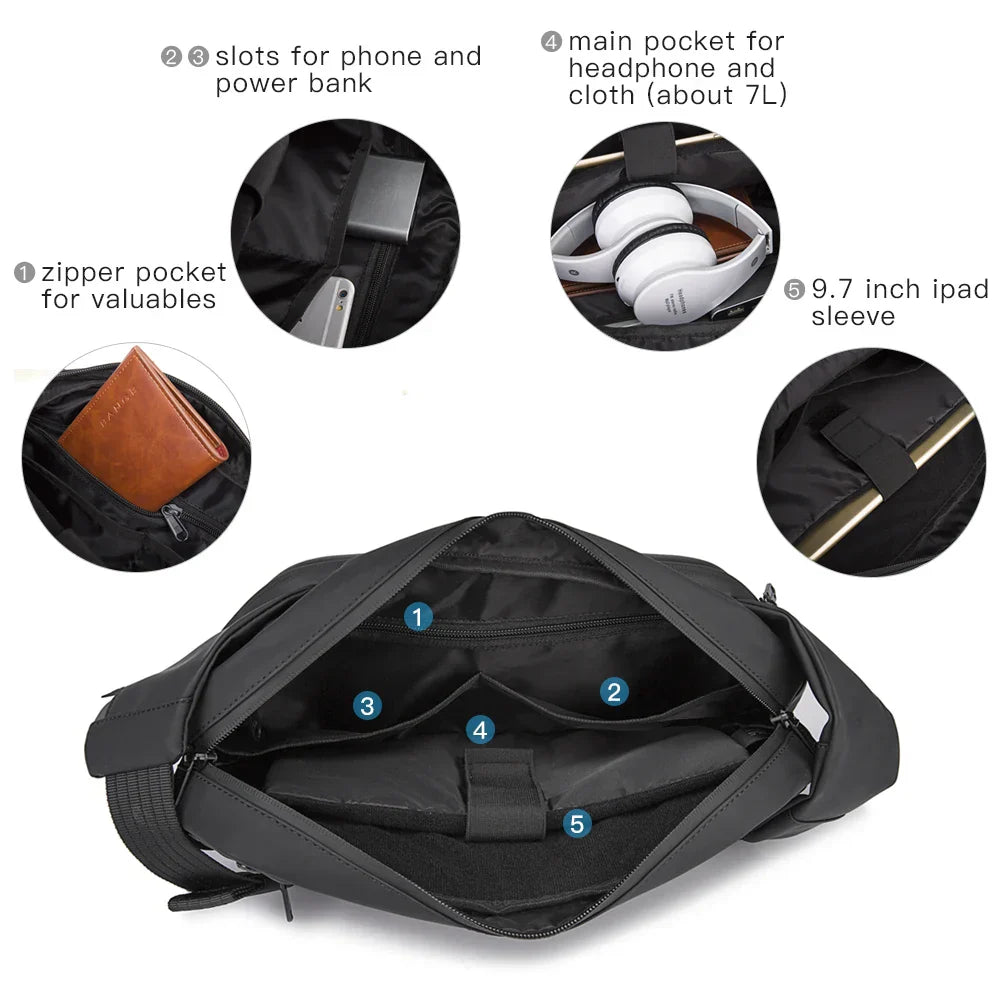 Ethan | BANGE Anti-stöld Crossbody Sling Resväska