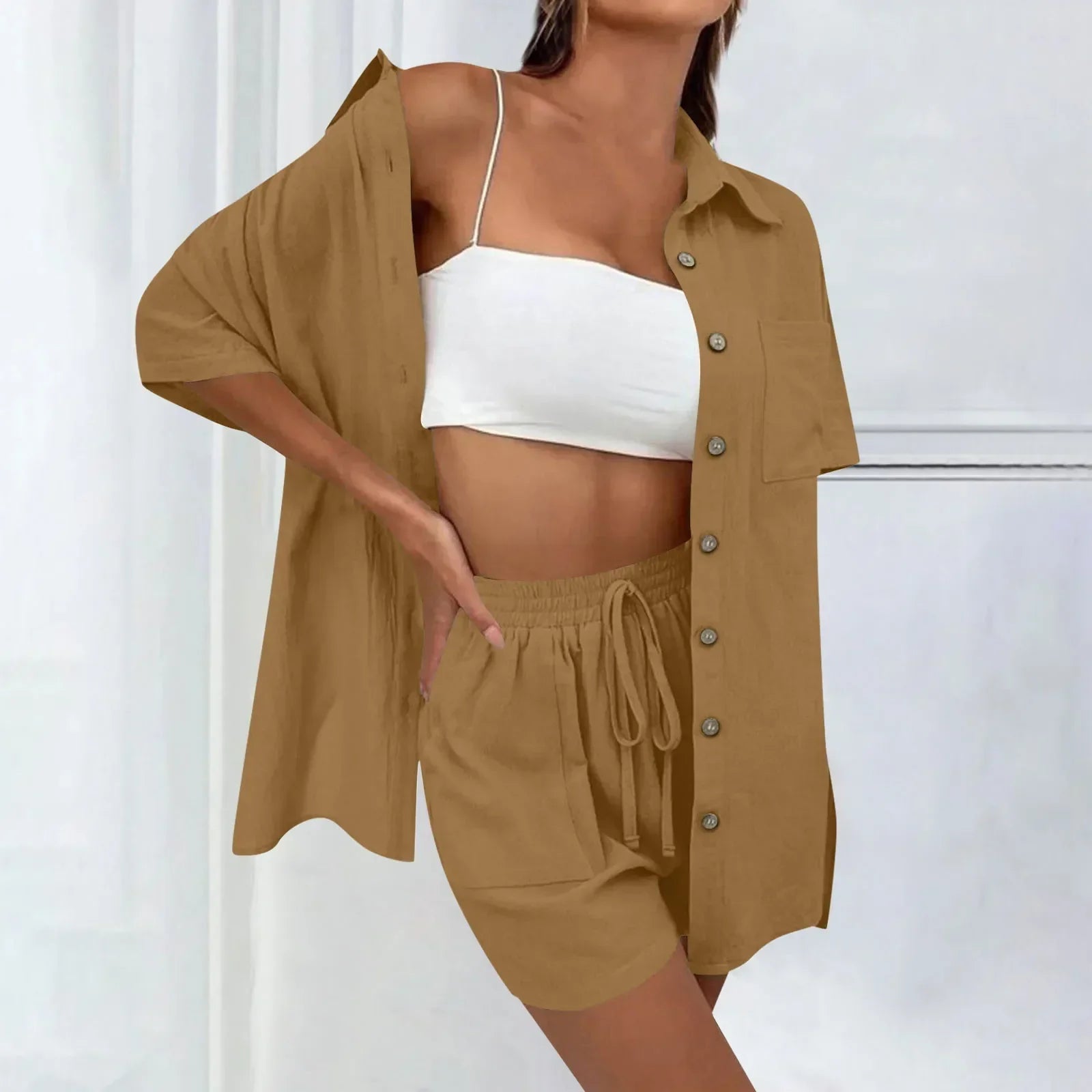 Kirra | Bekväm lös topp och avslappnat shorts-set