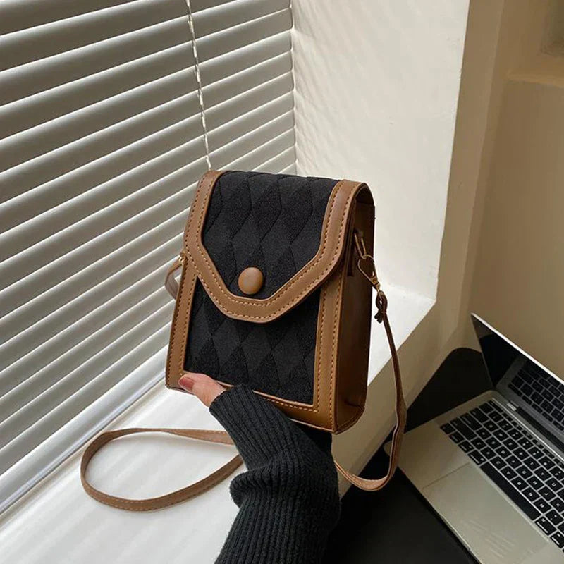 Nina | Mångsidig PU-läder Mini Mode Crossbody Mobiltelefon Handväska