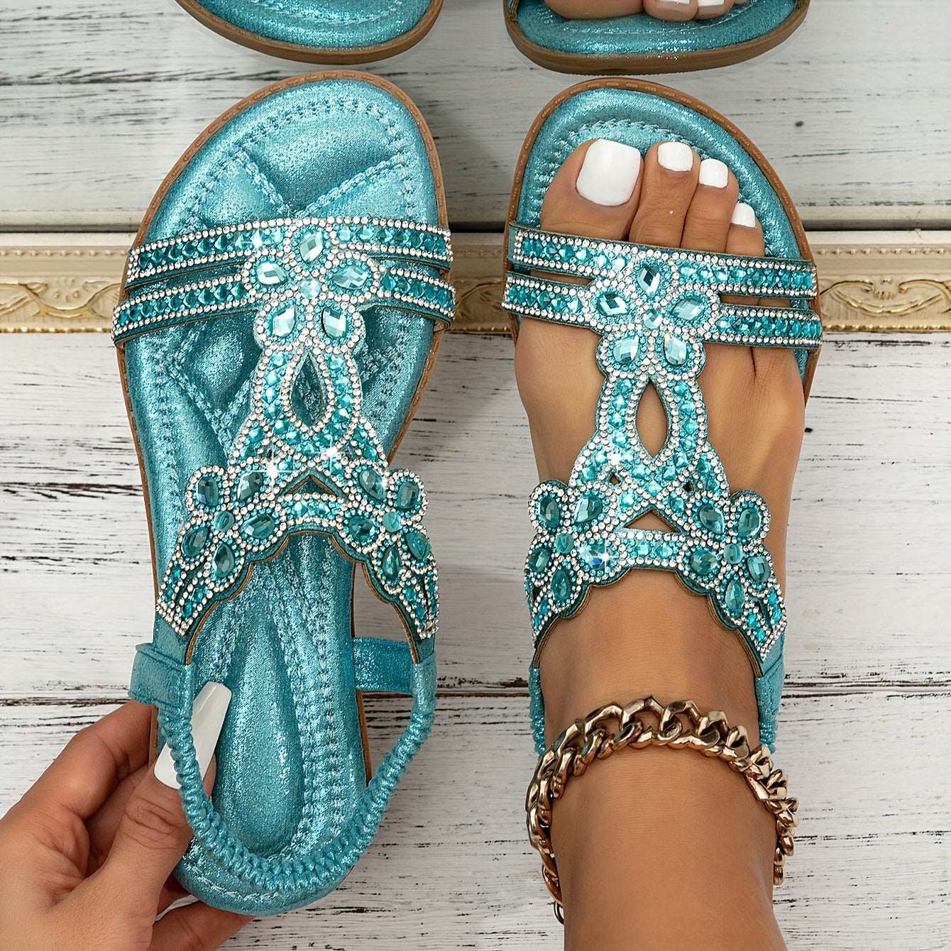 Sandalen Damen mit Orthopädischer Unterstützung – Bequeme Sommerschuhe im Boho-Stil für Ideal für Freizeitausflüge 0