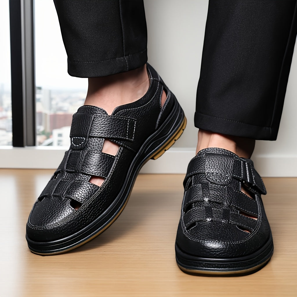 Sandalen Herren Orthopädische Ledersandalen mit Arch Support und geschlossenen Zehen für Sommer Komfort 0