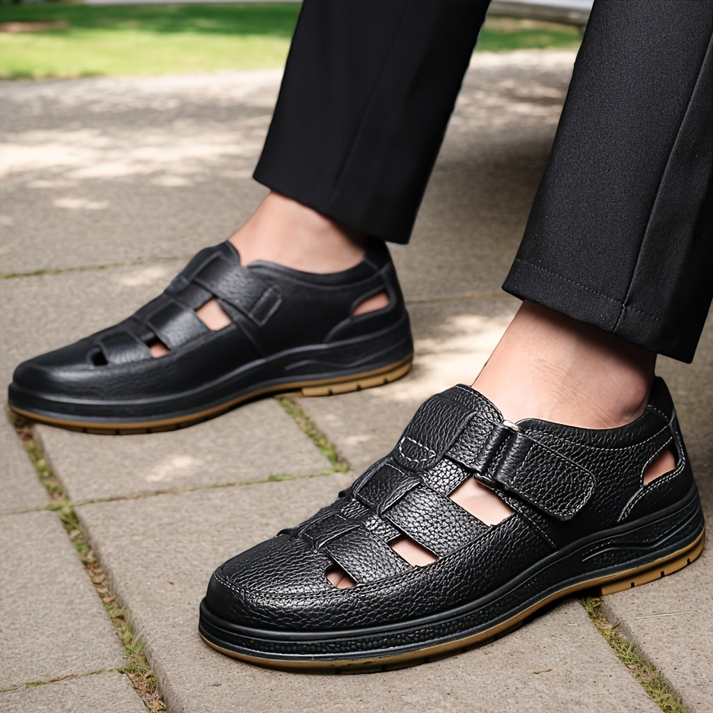 Sandalen Herren Orthopädische Ledersandalen mit Arch Support und geschlossenen Zehen für Sommer Komfort 1