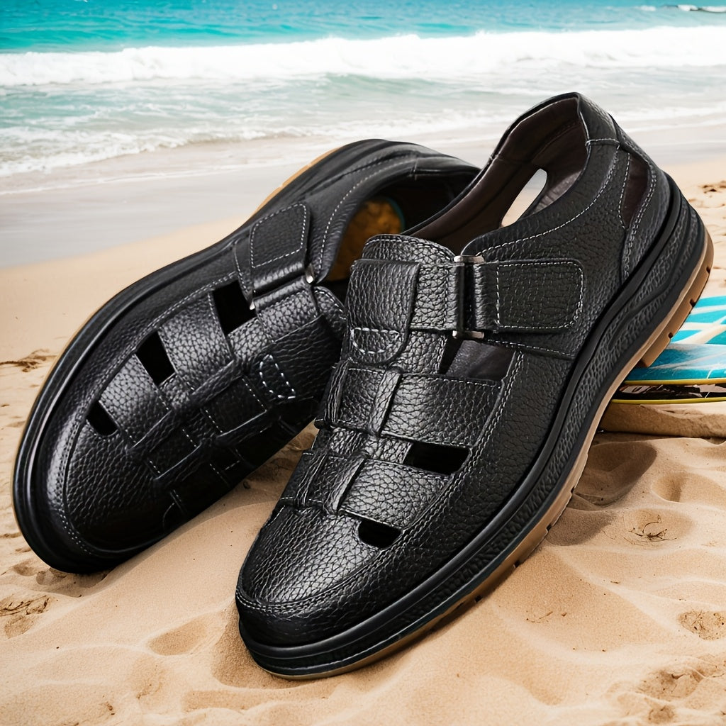 Sandalen Herren Orthopädische Ledersandalen mit Arch Support und geschlossenen Zehen für Sommer Komfort 2
