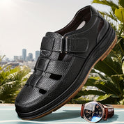 Sandalen Herren Orthopädische Ledersandalen mit Arch Support und geschlossenen Zehen für Sommer Komfort 3