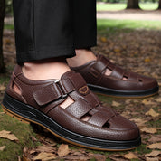 Sandalen Herren Orthopädische Ledersandalen mit Arch Support und geschlossenen Zehen für Sommer Komfort 5