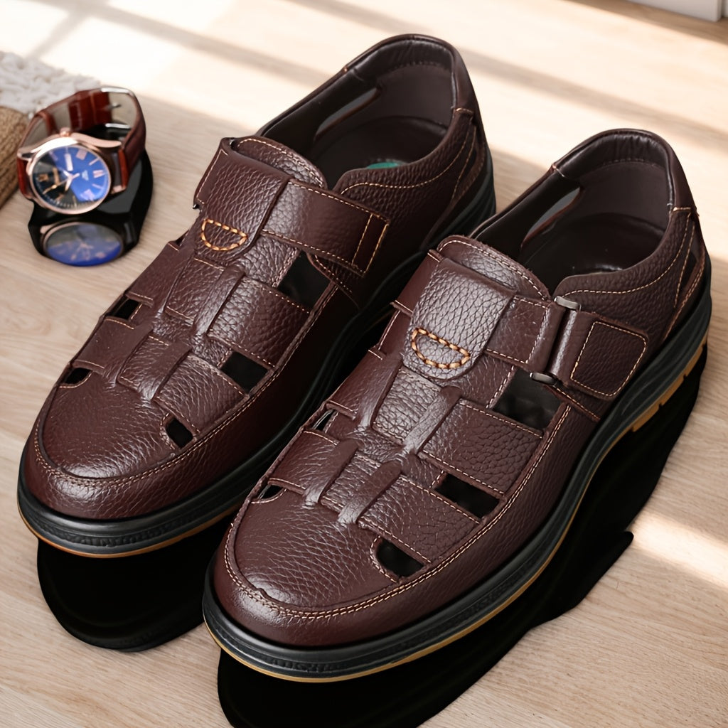 Sandalen Herren Orthopädische Ledersandalen mit Arch Support und geschlossenen Zehen für Sommer Komfort 6