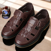 Sandalen Herren Orthopädische Ledersandalen mit Arch Support und geschlossenen Zehen für Sommer Komfort 6