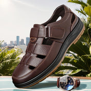 Sandalen Herren Orthopädische Ledersandalen mit Arch Support und geschlossenen Zehen für Sommer Komfort 7