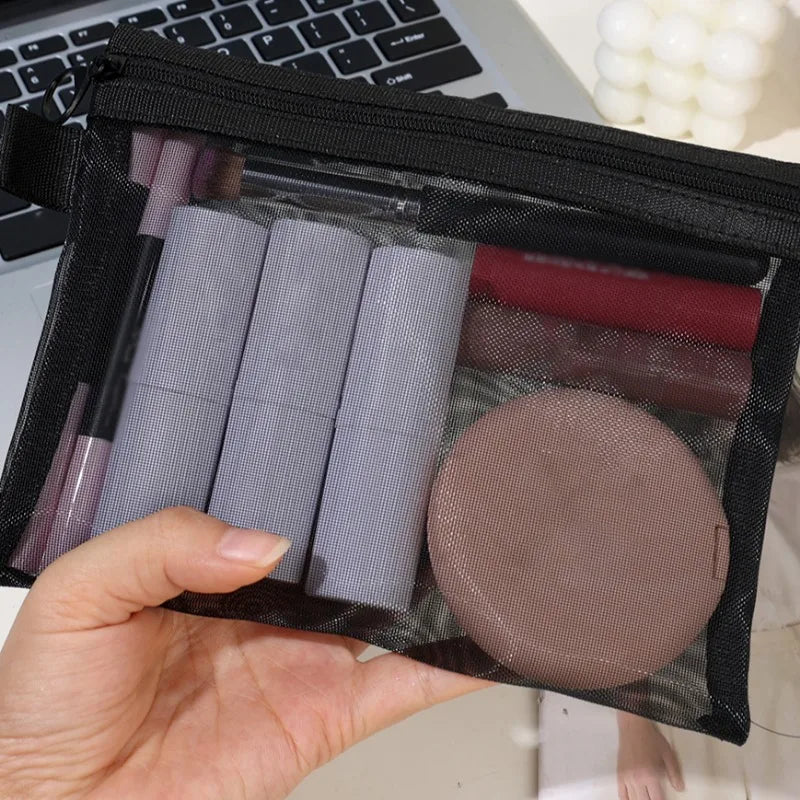 Keily | 3-delat nylonmesh kosmetik- och toalettväskeset
