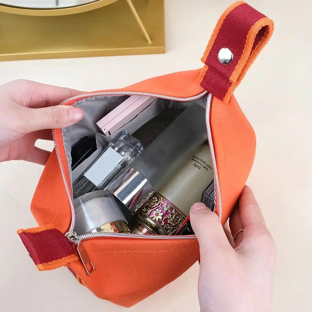 Kimora | Bärbar canvas sminkväska med flera fack