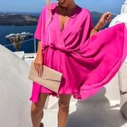 RYLEE | Lyxig satin omlottklänning