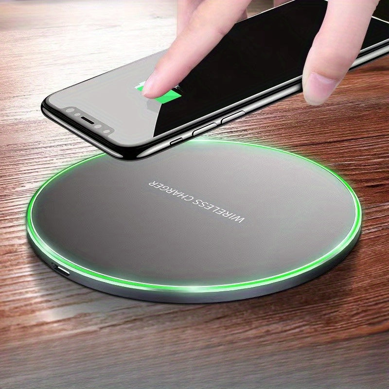 Schnelles drahtloses Ladegerät-15-W-Induktionsladebads für iPhone- und Android-Geräte, elegantes Design, kabelfreies Komfort 0