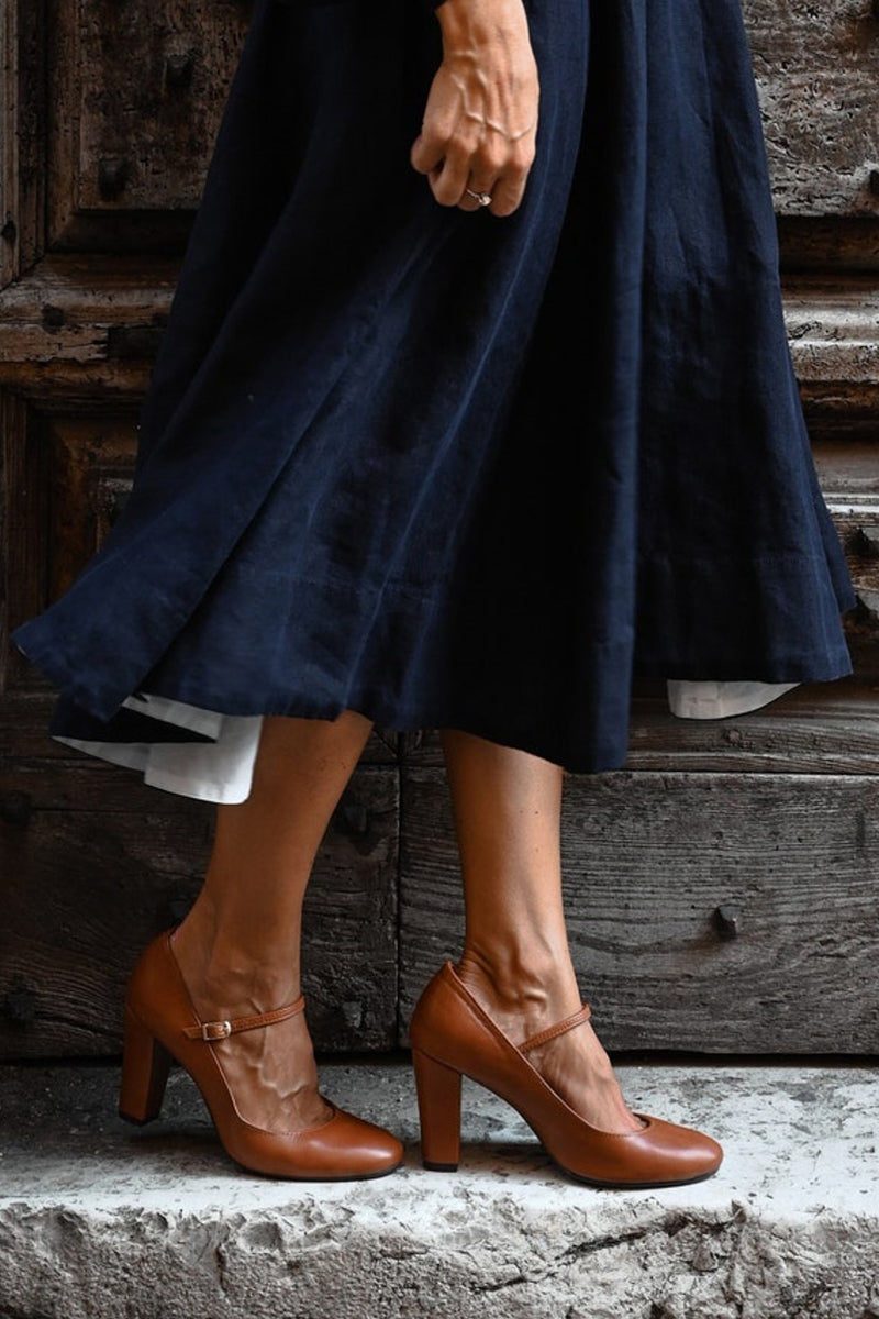 Schuhe Damen mit Arch Support, Elegante Damenschuhe mit breitem Absatz und verstellbarem Schnallenriemen für Komfort 1