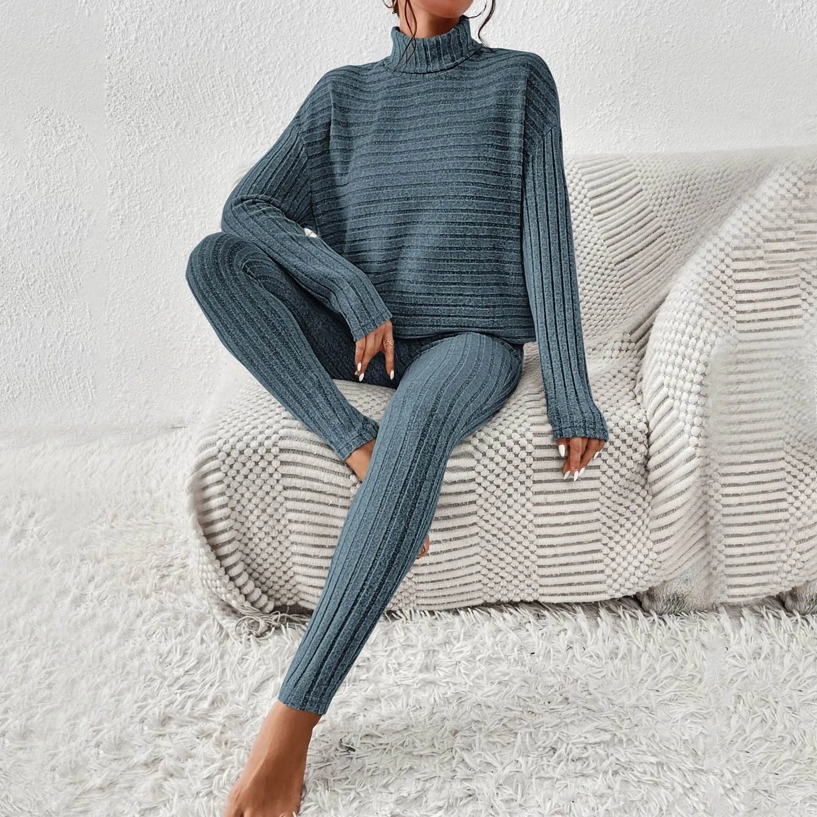 ASHLEY | Tvådelad stickad outfit