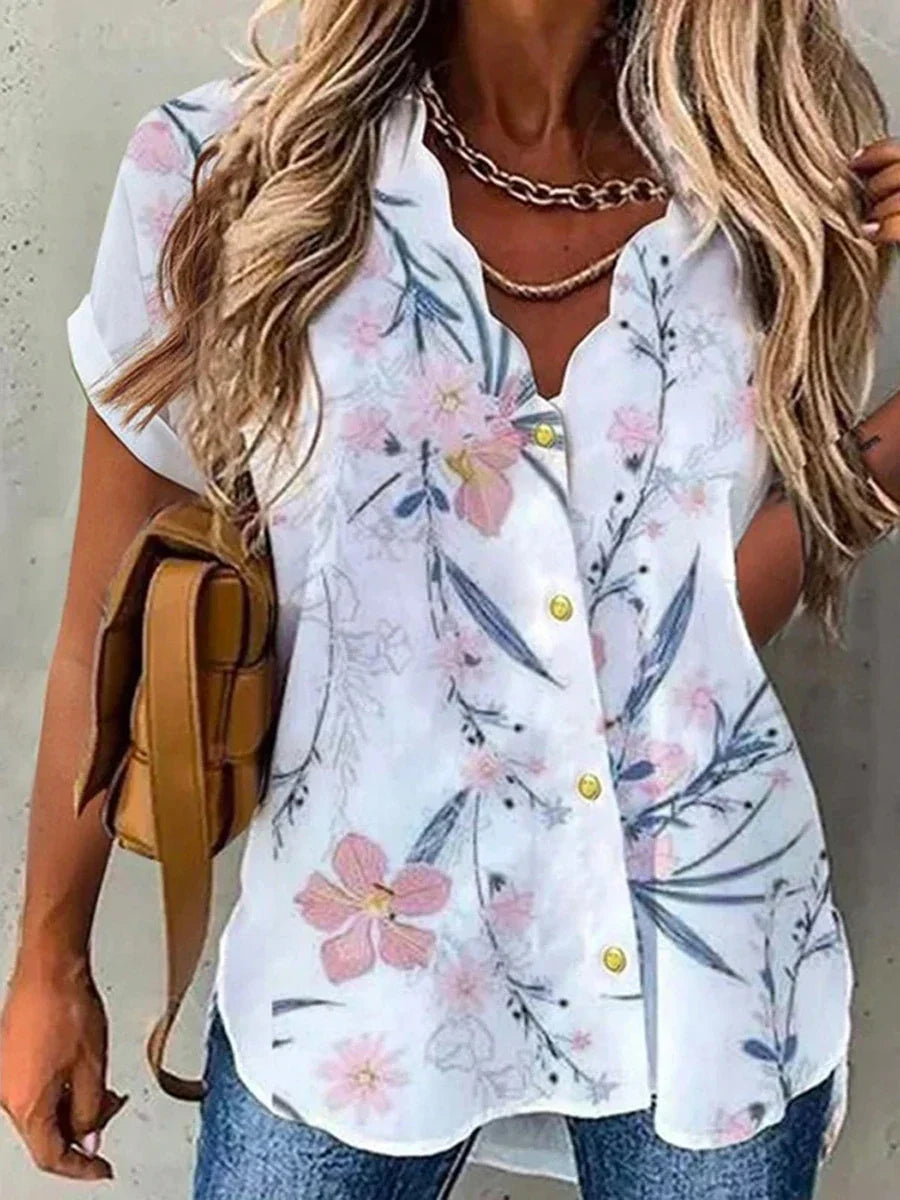 Gloria | Bekväm ledig blus med blommönster