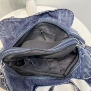 Daisy | Vintage tvättad denim crossbody messenger-väska