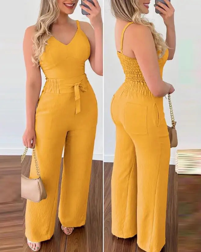 Sadie | Rüschen Tvådelad Jumpsuit-set